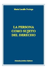 E-book, La persona como sujeto del derecho, Lacalle Noriega, María, Dykinson