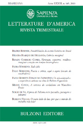 Fascículo, Letterature d'America : rivista trimestrale : XXXIII, 145, 2013, Bulzoni