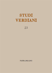 Fascicule, Studi Verdiani : 23, 2012/2013, Istituto nazionale di studi verdiani