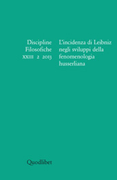 Article, Husserl e l'analysis situs leibniziana, Quodlibet