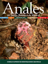 Fascículo, Anales del Jardin Botanico de Madrid : 70, 2, 2013, CSIC, Consejo Superior de Investigaciones Científicas