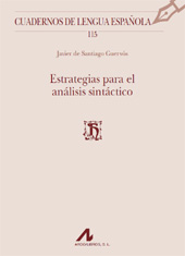 E-book, Estrategias para el análisis sintáctico, Santiago Guervós, Javier de., Arco/Libros