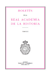 Fascículo, Boletín de la Real Academia de la Historia : CCX, I, 2013, Real Academia de la Historia