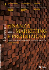 Issue, Finanza, marketing e produzione : rivista di economia d'impresa dell'Università Bocconi : XXXI, 3, 2013, Egea