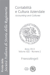 Heft, Contabilità e cultura aziendale : rivista della Società Italiana di Storia della Ragioneria : XIII, 2, 2013, Franco Angeli
