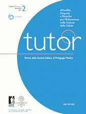 Fascículo, Tutor : rivista della Società Italiana di Pedagogia Medica : 17, 1, 2017, Firenze University Press