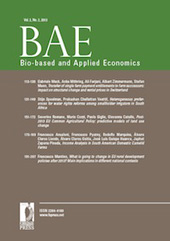 Heft, Bio-based and Applied Economics : 2, 2, 2013, Firenze University Press