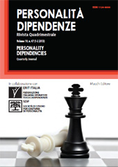 Fascículo, Personalità/dipendenze : rivista quadrimestrale : 19, 1/2, 2013, Enrico Mucchi Editore