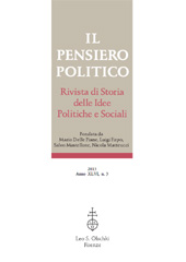Fascículo, Il pensiero politico : rivista di storia delle idee politiche e sociali : XLVI, 3, 2013, L.S. Olschki