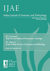 Fascicolo, IJAE : Italian Journal of Anatomy and Embryology : 118, 2 Supplement, 2013, Firenze University Press