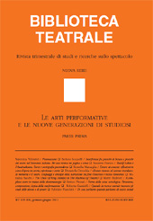 Fascicule, Biblioteca teatrale : rivista trimestrale di studi e ricerche sullo spettacolo : 105/106, 1/2, 2013, Bulzoni
