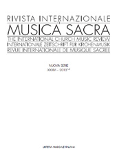 Issue, Rivista internazionale di musica sacra : XXXIV, 1/2, 2013, Libreria musicale italiana