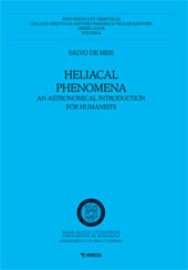 E-book, Heliacal Phenomena : an astronomical introduction for humanists, De Meis, Salvo, Mimesis
