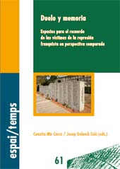 Capítulo, Espacios y monumentos para el recuerdo de las víctimas en el norte, Edicions de la Universitat de Lleida