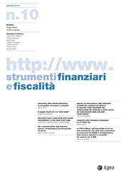 Fascicule, Strumenti finanziari e fiscalità : 10, 1, 2013, Egea