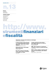 Fascicolo, Strumenti finanziari e fiscalità : 13, 4, 2013, Egea