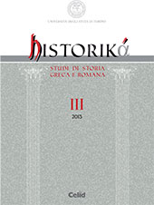 Fascicolo, Historikà : studi di storia greca e romana : III, 2013, CELID