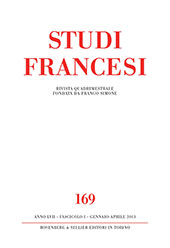 Heft, Studi francesi : 169, 1, 2013, Rosenberg & Sellier