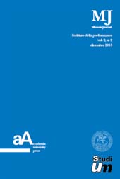 Fascicolo, Mimesis Journal : scritture della performance : 2, 2, 2013, Accademia University Press