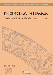Fascicolo, Ex officina hispana : cuadernos de SECAH : 1, 2013, La Ergástula