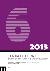 Fascicolo, Il capitale culturale : studies on the value of cultural heritage : 6, 1, 2013, EUM-Edizioni Università di Macerata