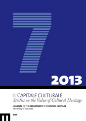 Heft, Il capitale culturale : studies on the value of cultural heritage : 7, 2, 2013, EUM-Edizioni Università di Macerata