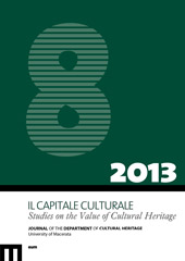 Fascicule, Il capitale culturale : studies on the value of cultural heritage : 8, 3, 2013, EUM-Edizioni Università di Macerata