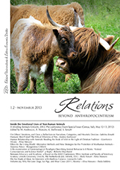 Fascicolo, Relations : beyond anthropocentrism : 1, 2, 2013, LED