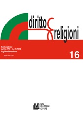 Issue, Diritto e religioni : 16, 2, 2013, Pellegrini
