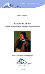 eBook, Langue et droit : approche sociolinguistique, historique et épistémologique, EME Editions
