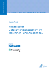 E-book, Kooperatives Lieferantenmanagement im Maschinen- und Anlagenbau, Apprimus Wissenschaftsverlag