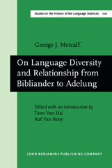 eBook, On Language Diversity and Relationship from Bibliander to Adelung, John Benjamins Publishing Company