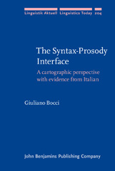E-book, The Syntax-Prosody Interface, Bocci, Giuliano, John Benjamins Publishing Company