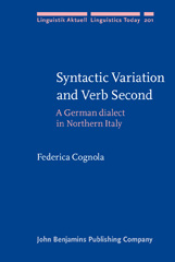 E-book, Syntactic Variation and Verb Second, John Benjamins Publishing Company