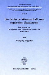 E-book, Die deutsche Wissenschaft vom englischen Staatsrecht. : Ein Beitrag zur Rezeptions- und Wissenschaftsgeschichte 1748-1914., Pöggeler, Wolfgang, Duncker & Humblot