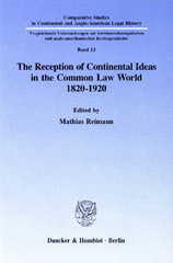 E-book, The Reception of Continental Ideas in the Common Law World 1820-1920., Duncker & Humblot
