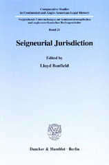 E-book, Seigneurial Jurisdiction., Duncker & Humblot