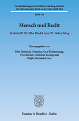 eBook, Mensch und Recht. : Festschrift für Eibe Riedel zum 70. Geburtstag., Duncker & Humblot
