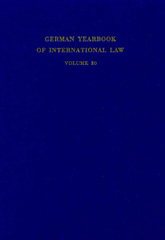 E-book, German Yearbook of International Law - Jahrbuch für Internationales Recht., Duncker & Humblot