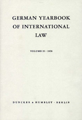 E-book, German Yearbook of International Law - Jahrbuch für Internationales Recht., Duncker & Humblot