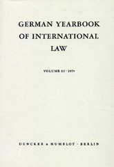 E-book, German Yearbook of International Law - Jahrbuch für Internationales Recht., Duncker & Humblot