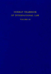 E-book, German Yearbook of International Law - Jahrbuch für Internationales Recht., Duncker & Humblot