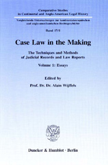 E-book, Case Law in the Making. : The Techniques and Methods of Judicial Records and Law Reports : Essays., Duncker & Humblot