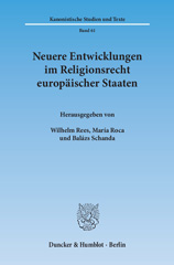 E-book, Neuere Entwicklungen im Religionsrecht europäischer Staaten., Duncker & Humblot