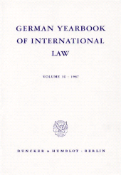 E-book, German Yearbook of International Law - Jahrbuch für Internationales Recht : Vol. 30 (1987), Duncker & Humblot