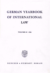 E-book, German Yearbook of International Law - Jahrbuch für Internationales Recht : Vol. 29 (1986), Duncker & Humblot