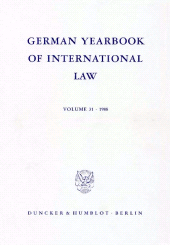 E-book, German Yearbook of International Law - Jahrbuch für Internationales Recht : Vol. 31 (1988), Duncker & Humblot