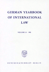 E-book, German Yearbook of International Law - Jahrbuch für Internationales Recht : Vol. 33 (1990), Duncker & Humblot