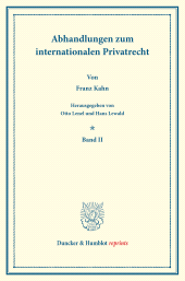 E-book, Abhandlungen zum internationalen Privatrecht. : Band II. Hrsg. von Otto Lenel - Hans Lewald., Duncker & Humblot