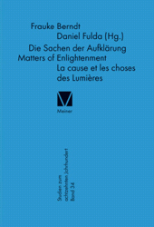 E-book, Die Sachen der Aufklärung : Beiträge zur DGEJ-Jahrestagung 2010 in Halle a. d. Saale., Felix Meiner Verlag